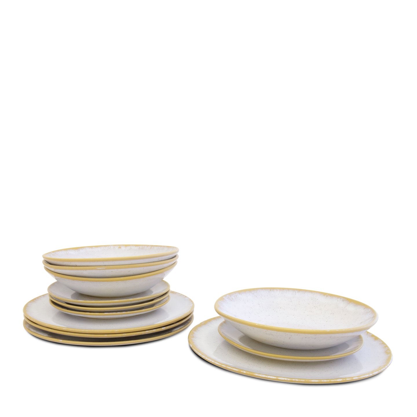 Amazonia Enhanced Dinning Set (White Ivory) | Set of 16