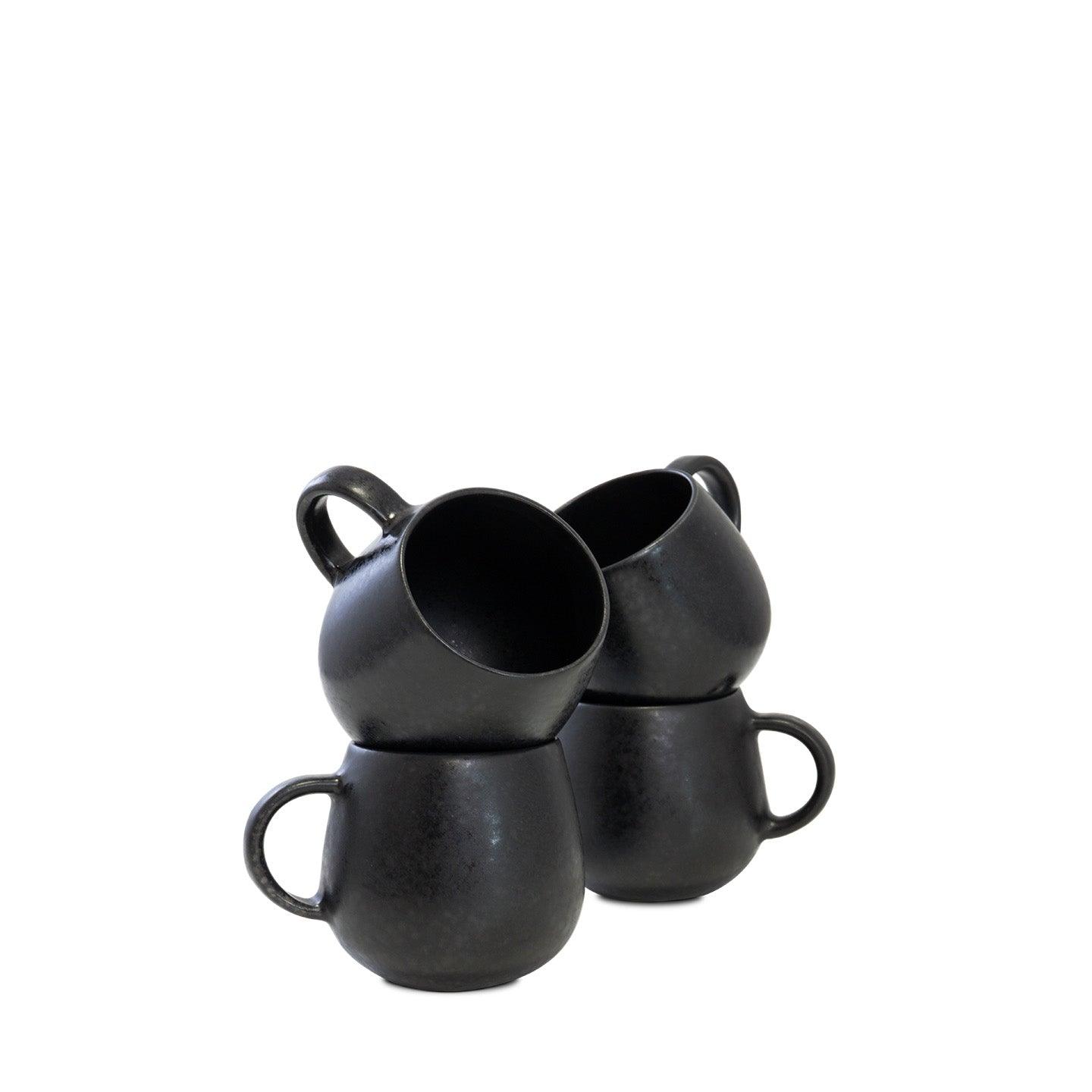 Black Stone | Tea Cups| Set of 2 - Mystique Ceramics